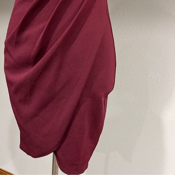 Lulus Sleeveless V Neck Spaghetti Straps Cocktail Mini Dresses size XS burgundy - Picture 5 of 12